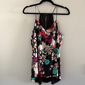 Express Reversible Floral and Black Tank
